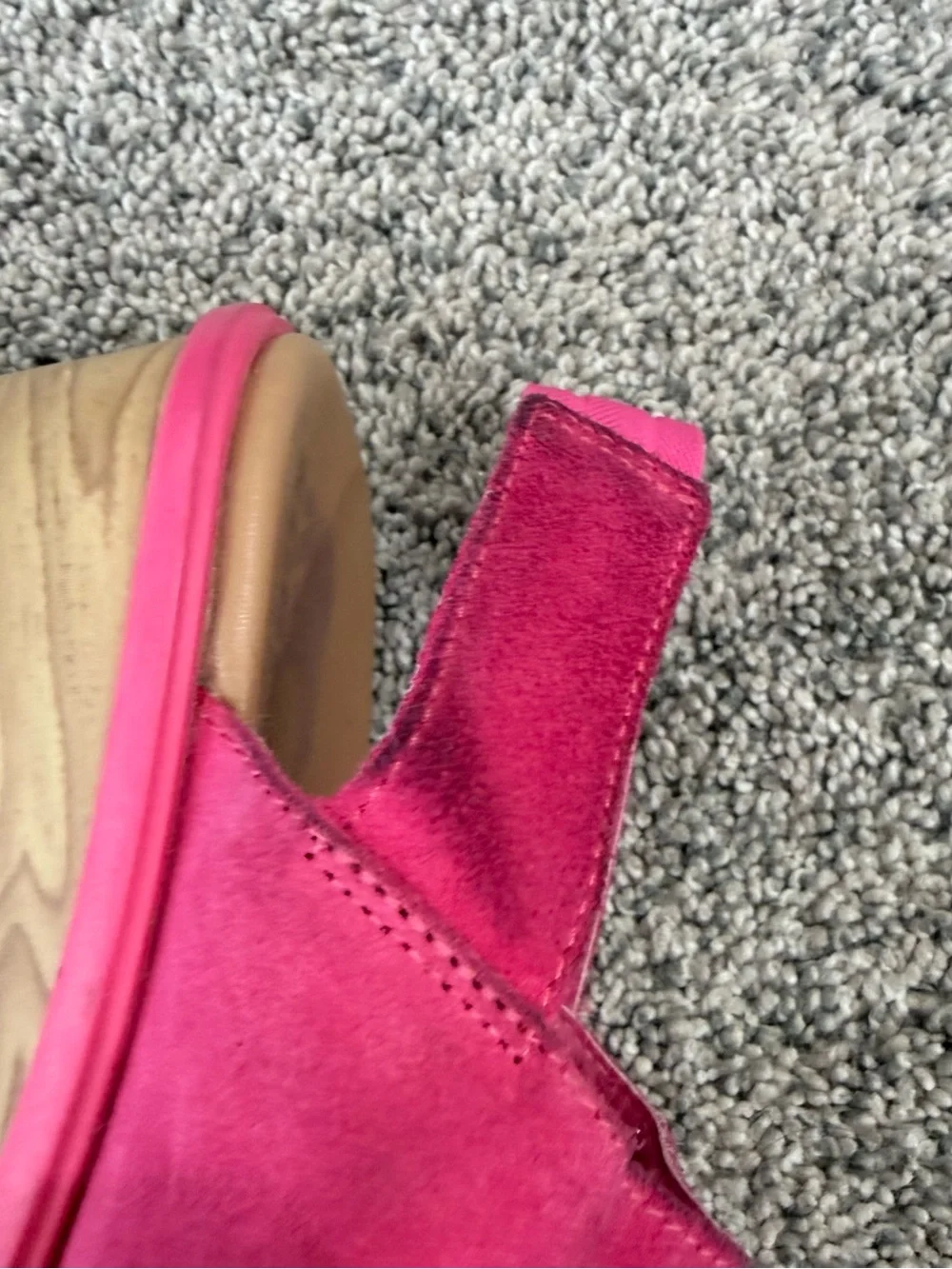 Sorel Pink Suede Wedge Platform Slide Sling backs Open Toe Women’s US 6.5 - Picture 6 of 12